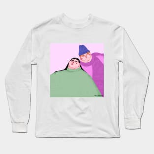 Lovely Couple With Silly Faces Long Sleeve T-Shirt